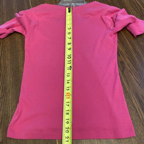 Lauren Ralph Lauren Top Women’s Size Small Pink V Neck Blouse 1/2 Sleeve - Picture 8 of 8